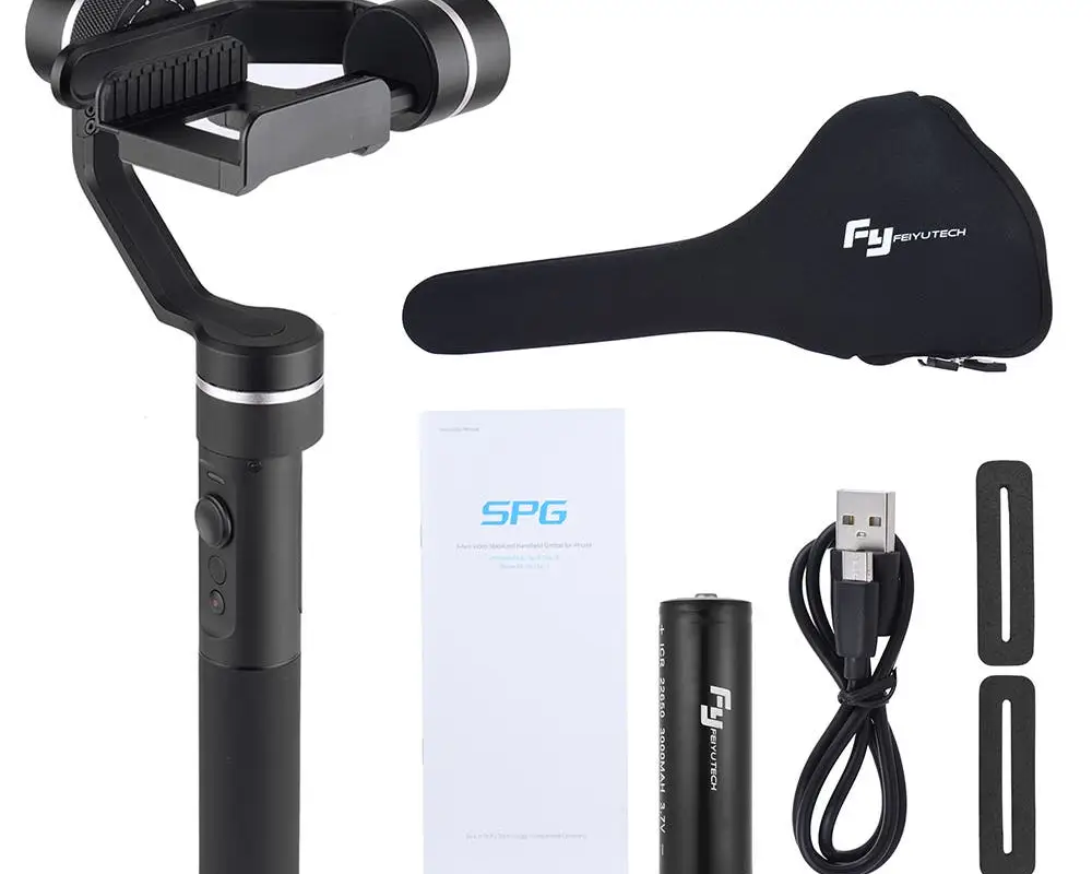Feiyu's SPG is a 3-axis handheld gimbal for smartphones, action cameras!