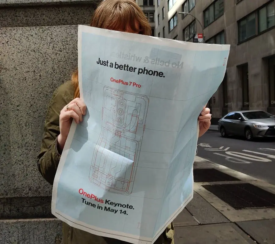 Oneplus 7 Pro appears in a newspaper advert, confirms name and key features