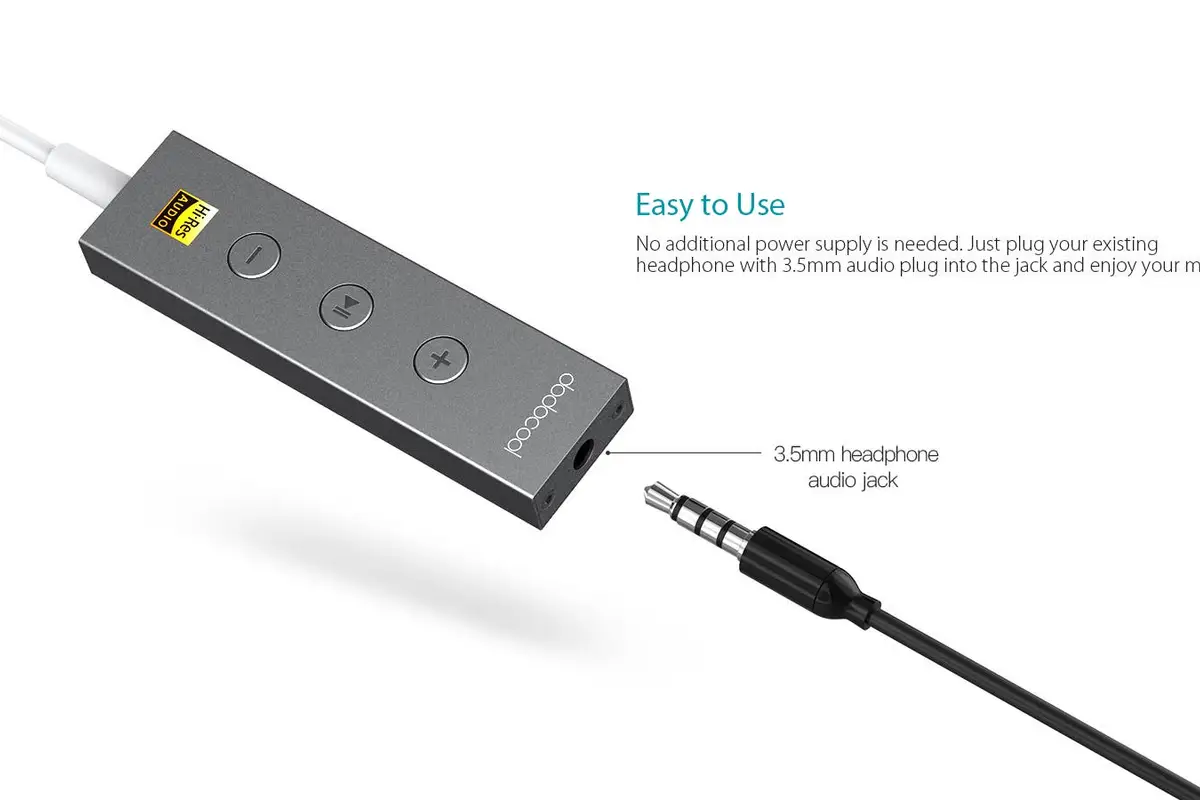 dodocool DA134 Hi-Res Audio Certified USB Type-C to 3.5mm Adapter on Sale