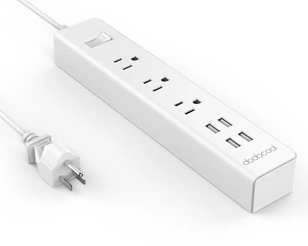 Dodocool DC21 Smart 3 AC Outlet 4-Port USB Power Strip now on Sale