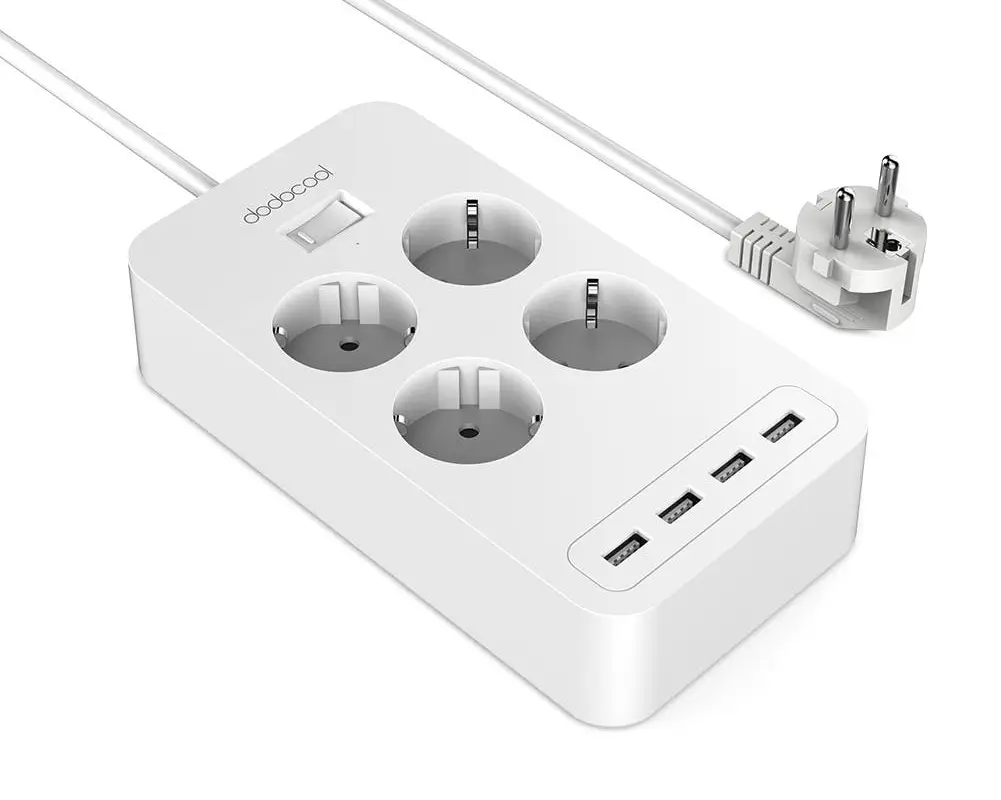dodocool DC40 Smart 4 Way AC Outlet with 4 USB Charging Ports on Sale