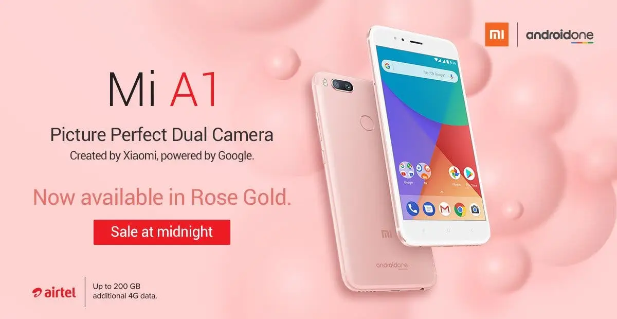 Rose Gold Xiaomi Mi A1 lands in India