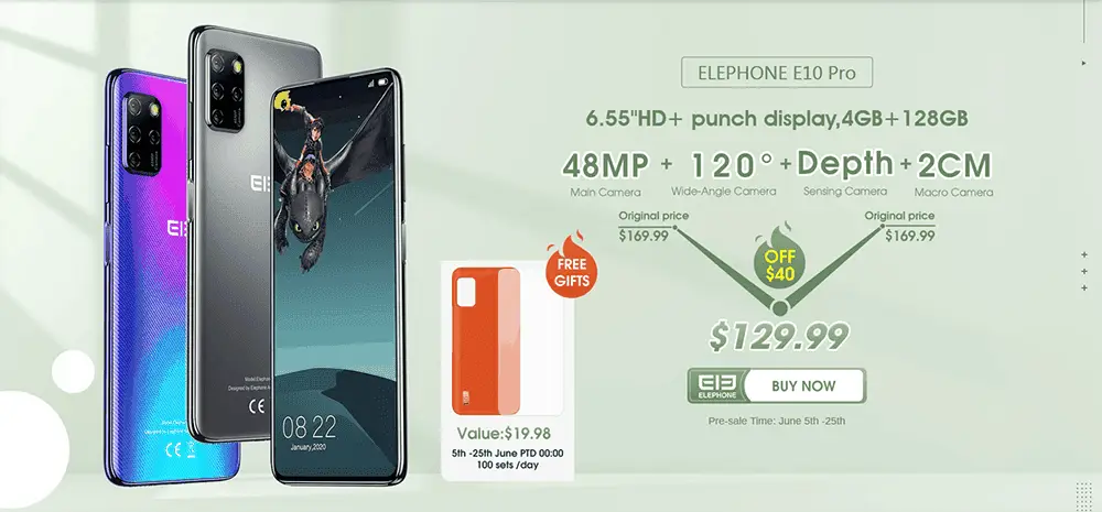 Launch promos for ELEPHONE E10 Pro and PX Pro