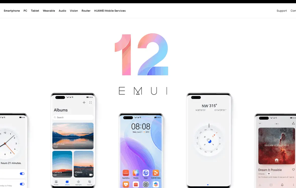 Huawei EMUI 12 announces new features for its global smartphones