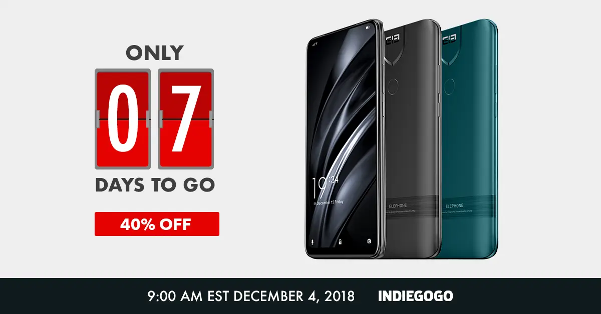 Only 7 days remaining to the release of the new ELEPHONE PX