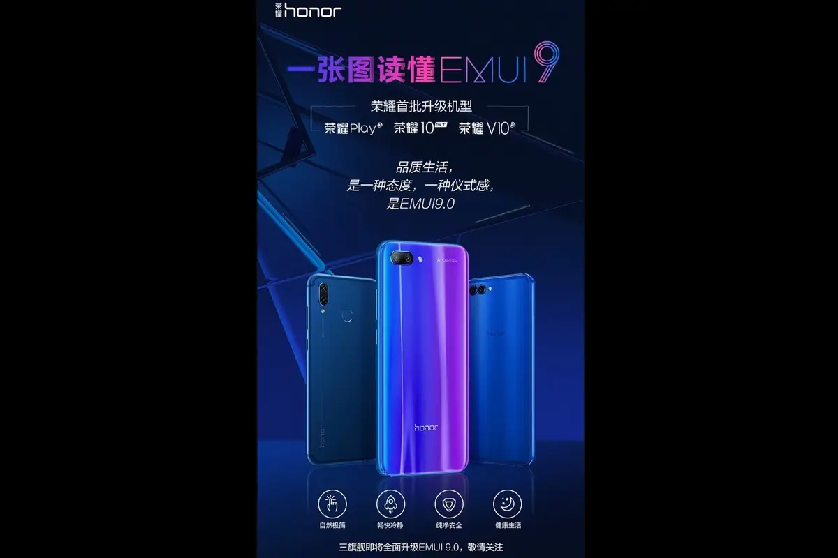 EMUI 9.0 Coming Soon to Honor Play, Honor 10 GT and Honor V10