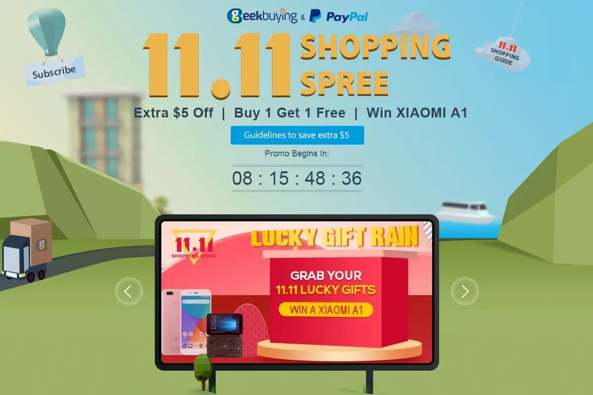 Geekbuying Warms Up for 11.11 Shopping Day Carnival - Win a Xiaomi Mi A1!