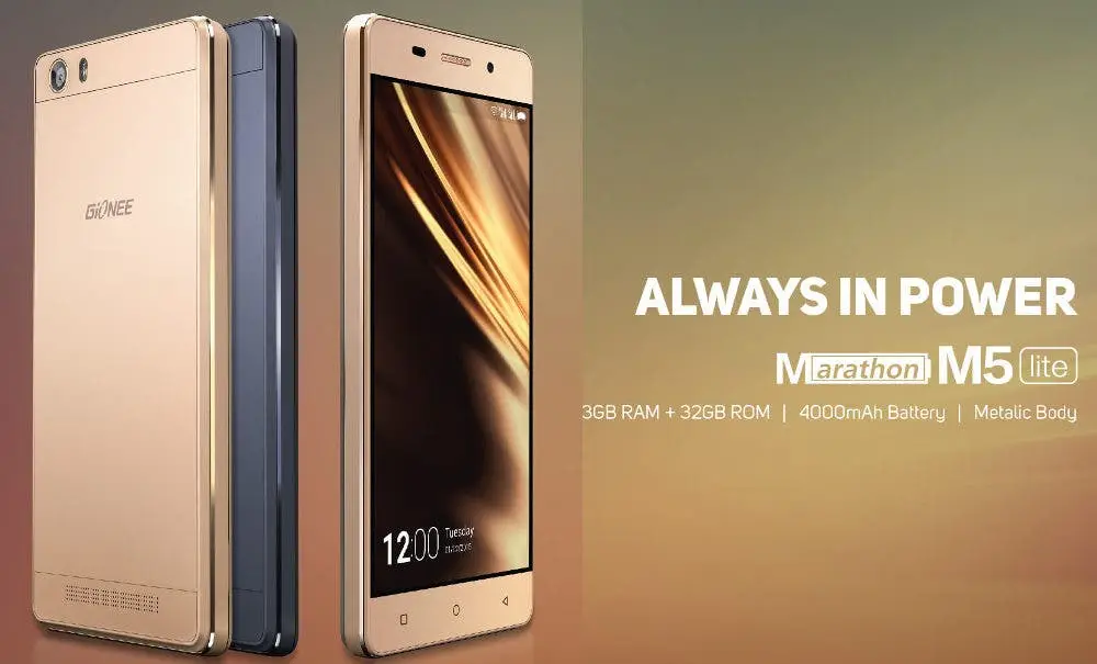 Gionee Marathon M5 Lite shaves off 2000mAh from the M5's battery