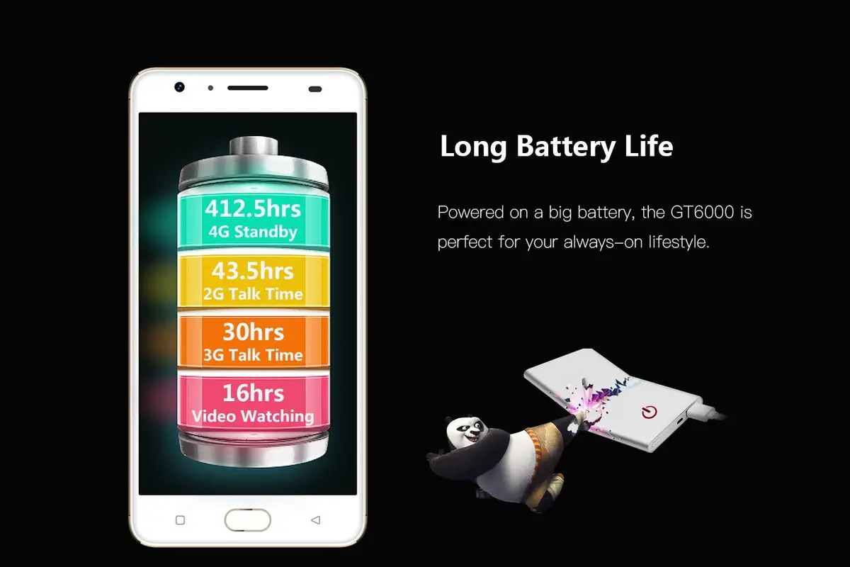 GRETEL GT6000, 6000mAh battery dual camera phone just $99.99