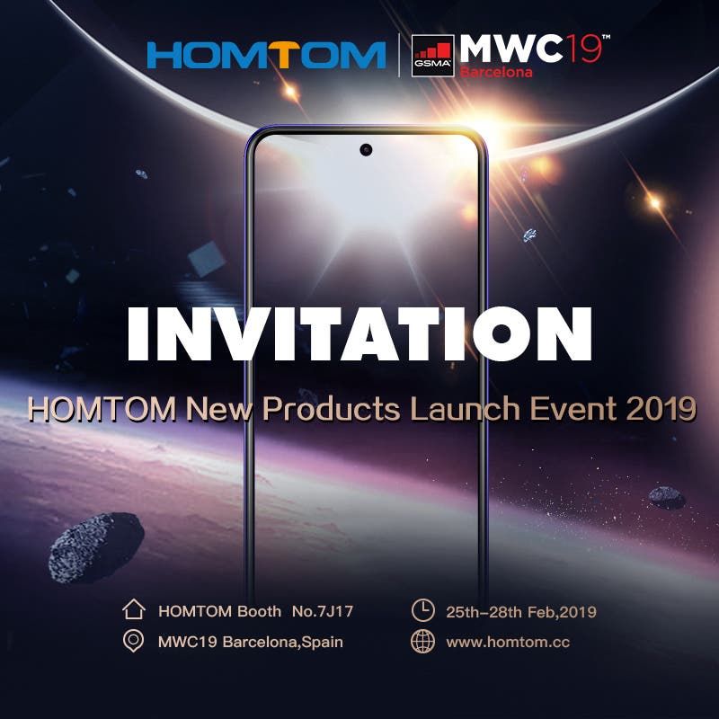 HOMTOM invitation for MWC 2019 is full of unspoken promise