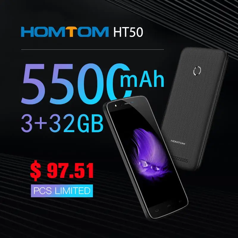 HOMTOM HT50 discounted on Aliexpress just to $97.51