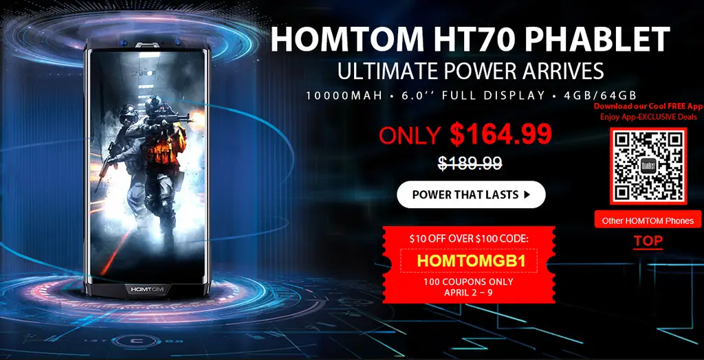 Get the big battery HOMTOM HT70 even cheaper