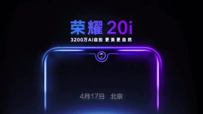 Honor teases Honor 20i and MagicBook 2019 launch for April 17 in China