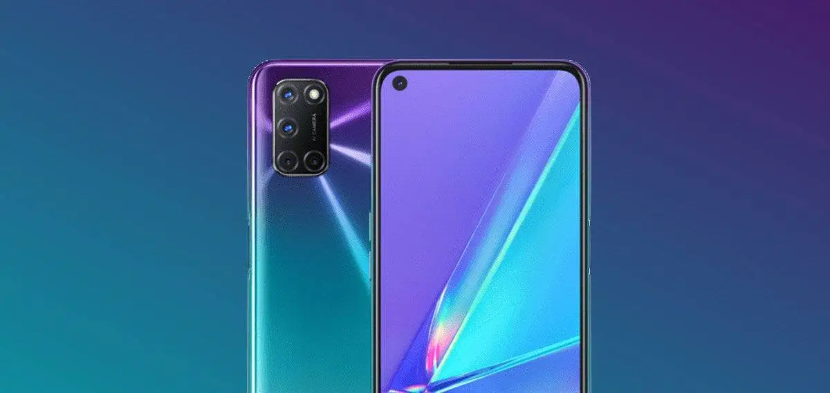 Oppo A92 Aurora Purple color spotted in all its glory