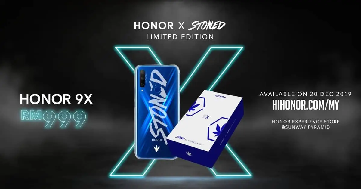 Honor and Stoned & Co. will launch a special edition Honor 9X on December 20
