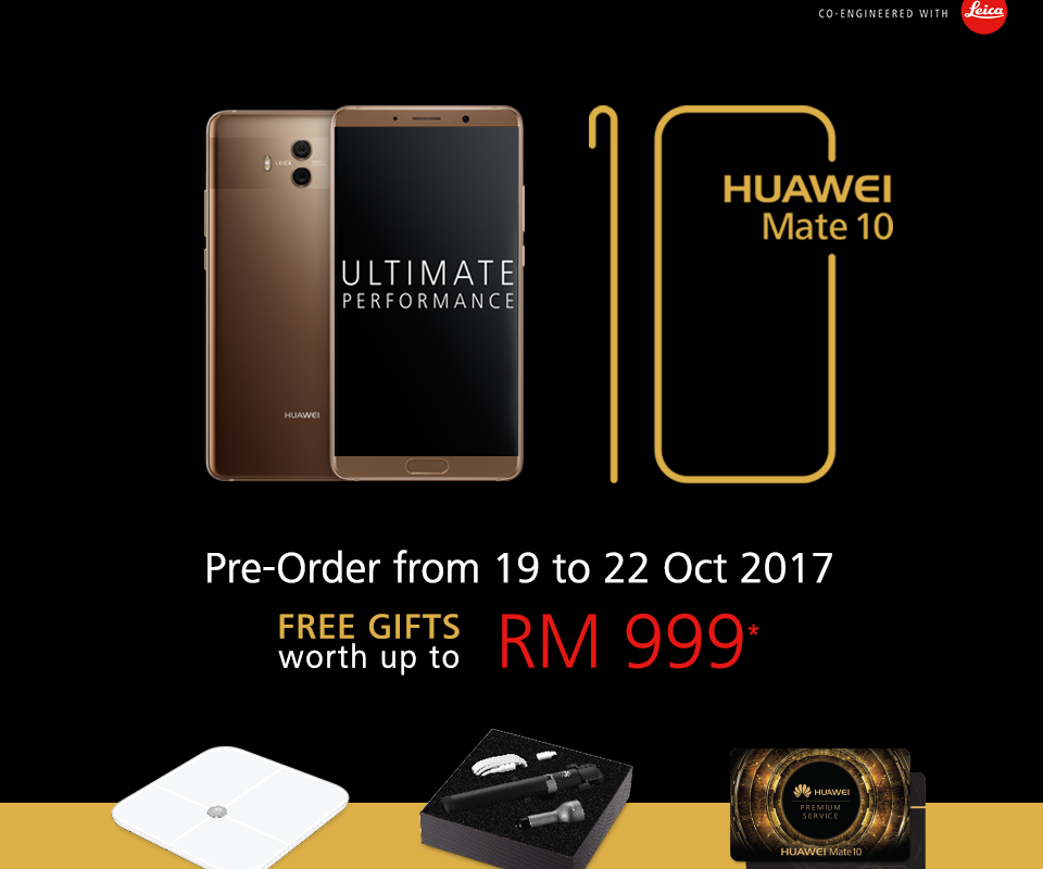 Huawei Mate 10 opens up for pre-order in Malaysia on the 19th