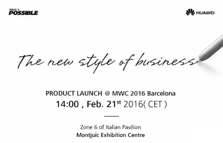 Huawei tease a stylus phone for MWC 2016
