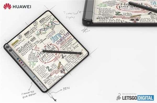 Huawei foldable phone patent appears online - folds inward with Stylus