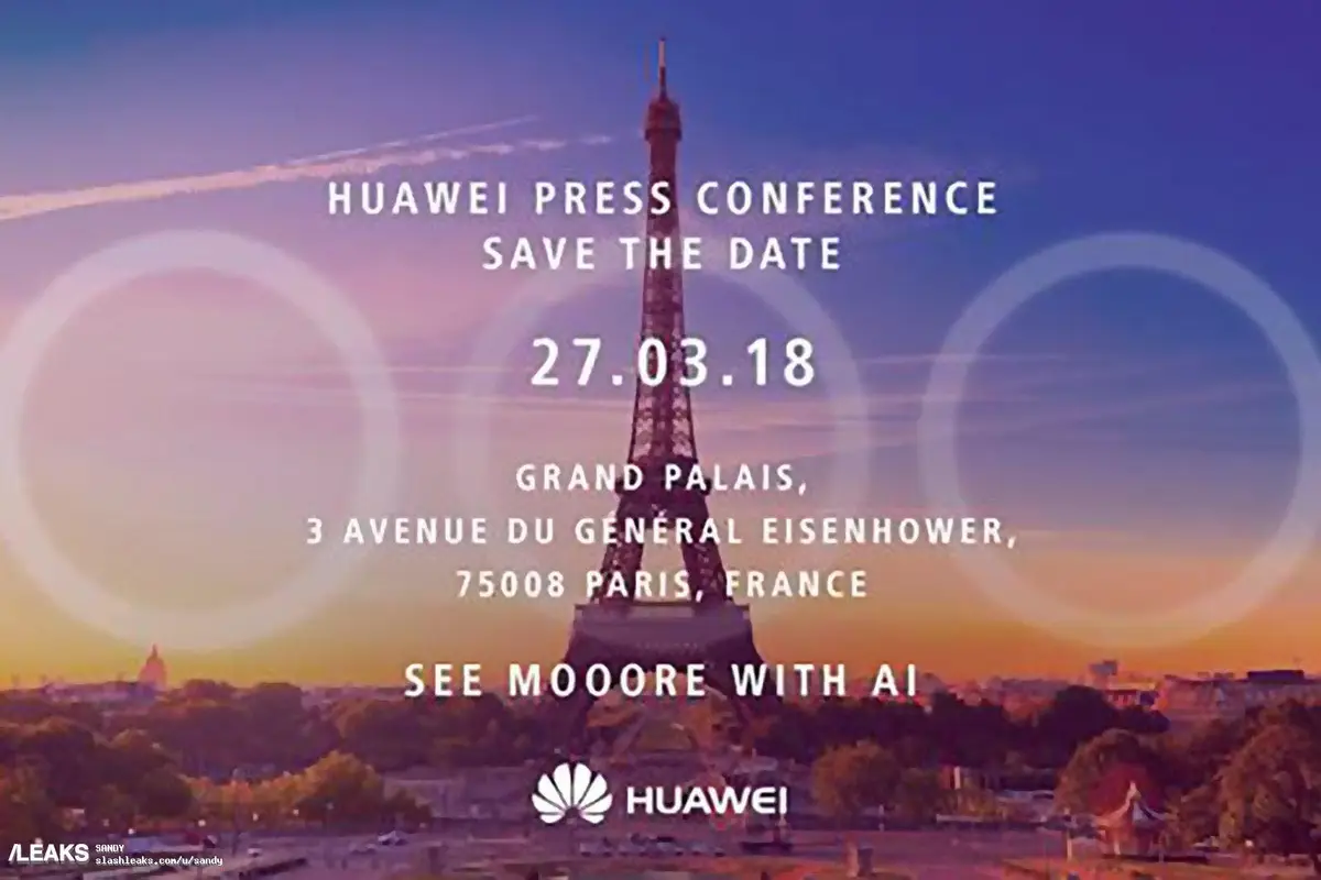 Huawei Sends Out Invites For Its Mar. 27 Conference - Huawei P20?