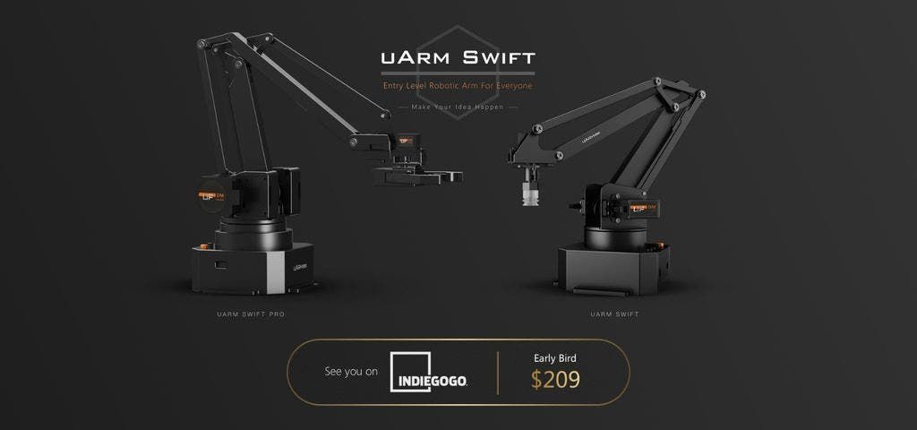 Affordable open source robotic arms coming with uArm Swift