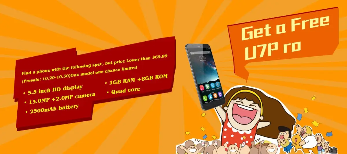 Oukitel launch U7 Pro at only $69.99 and kick off a price match competition