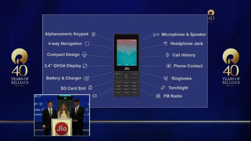 Reliance JioPhone is basically a free 4G phone