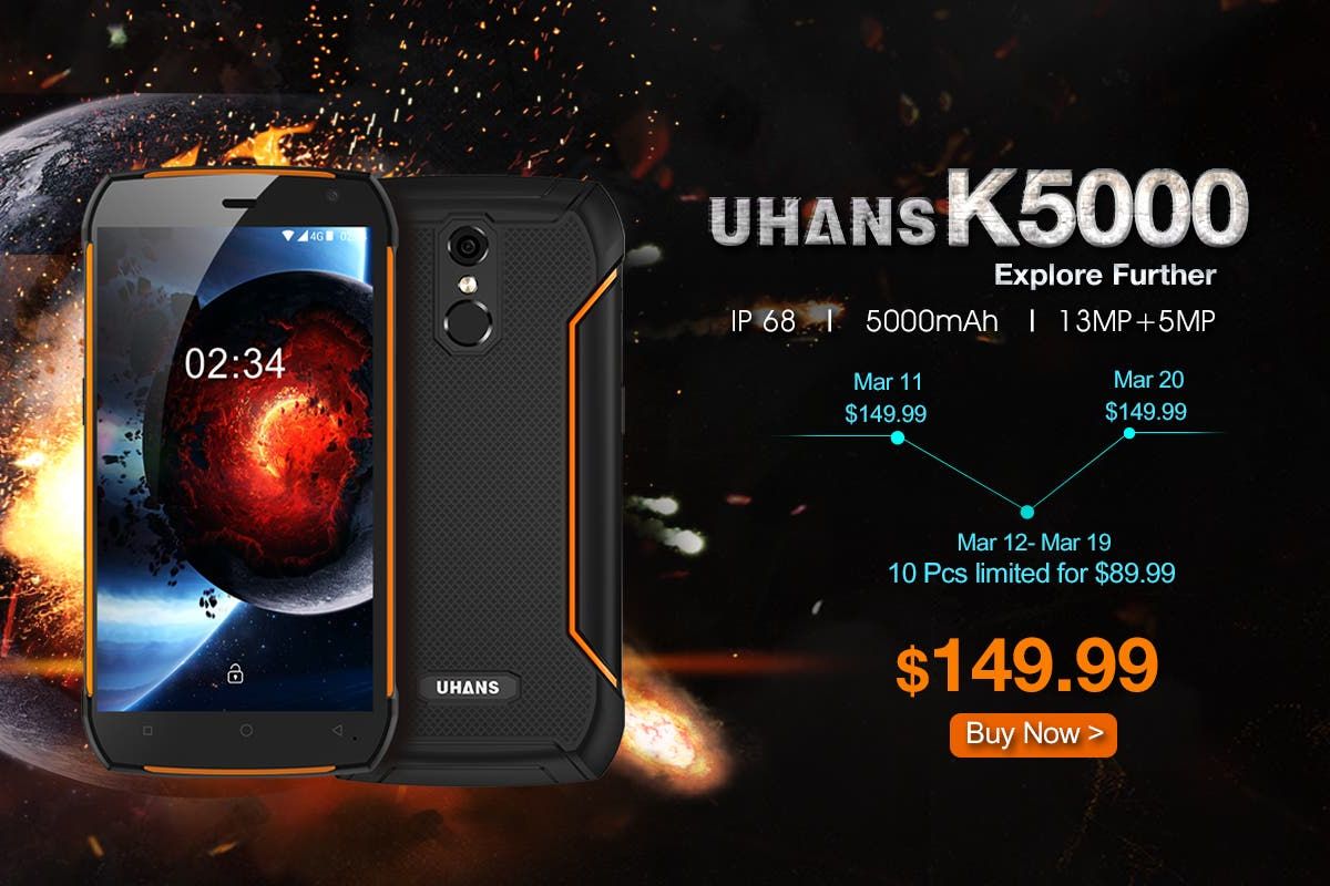 UHANS K5000 IP68 Rugged Phone: 3 Reasons You Should Get One