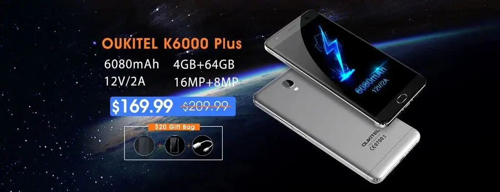 Oukitel K6000 Plus wide range flash sale for $169.99