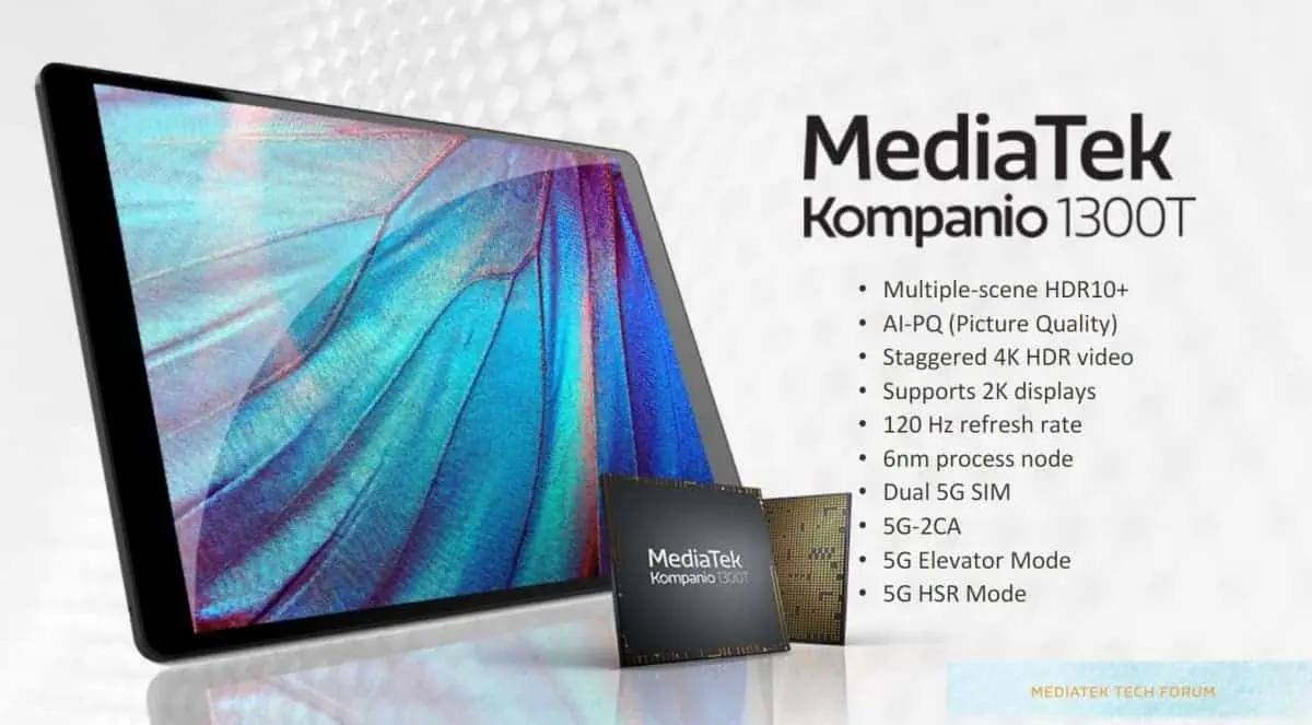 MediaTek Launched Kompanio 1300T Chip For Tablets