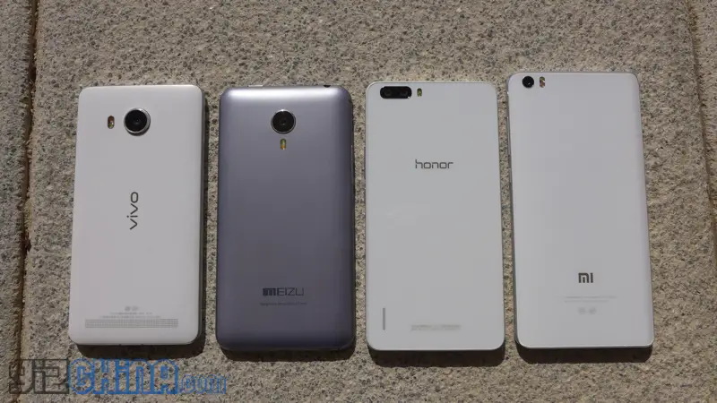 Size Comparison: Mi Note vs MX4 Pro vs Honor 6 Plus vs Xshot vs Xplay 3S