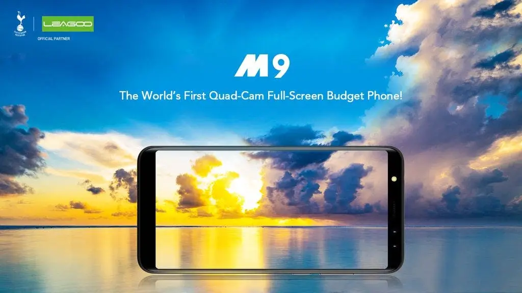 Leagoo M9 - the world's first budget quad-camera full-screen phone