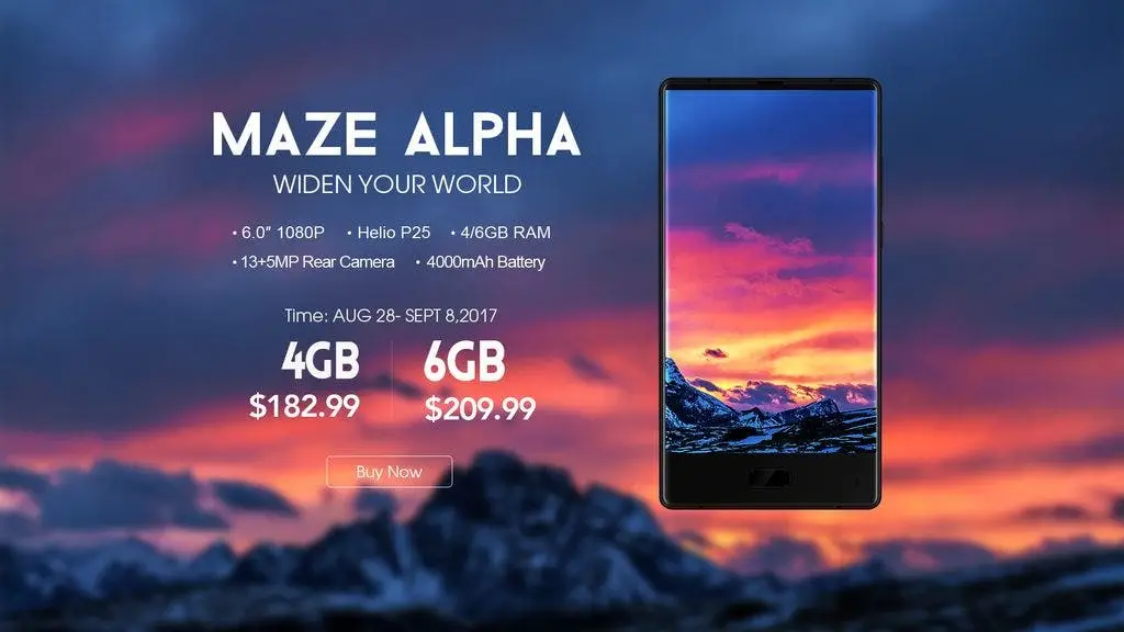 4GB and 6GB version of Maze Alpha on sale