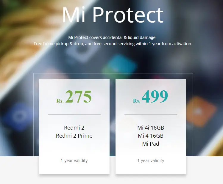 Xiaomi's Mi Protect will insure your phone starting as low as $4 or 275 INR