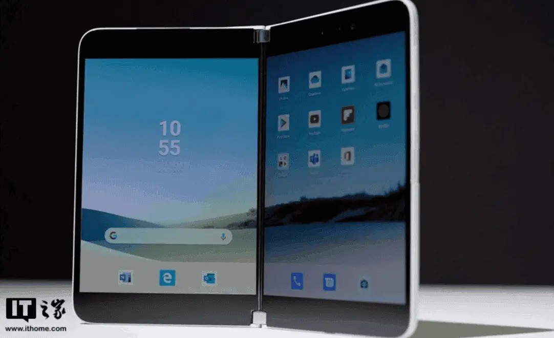Microsoft Surface Duo Android phone desktop UI exposure
