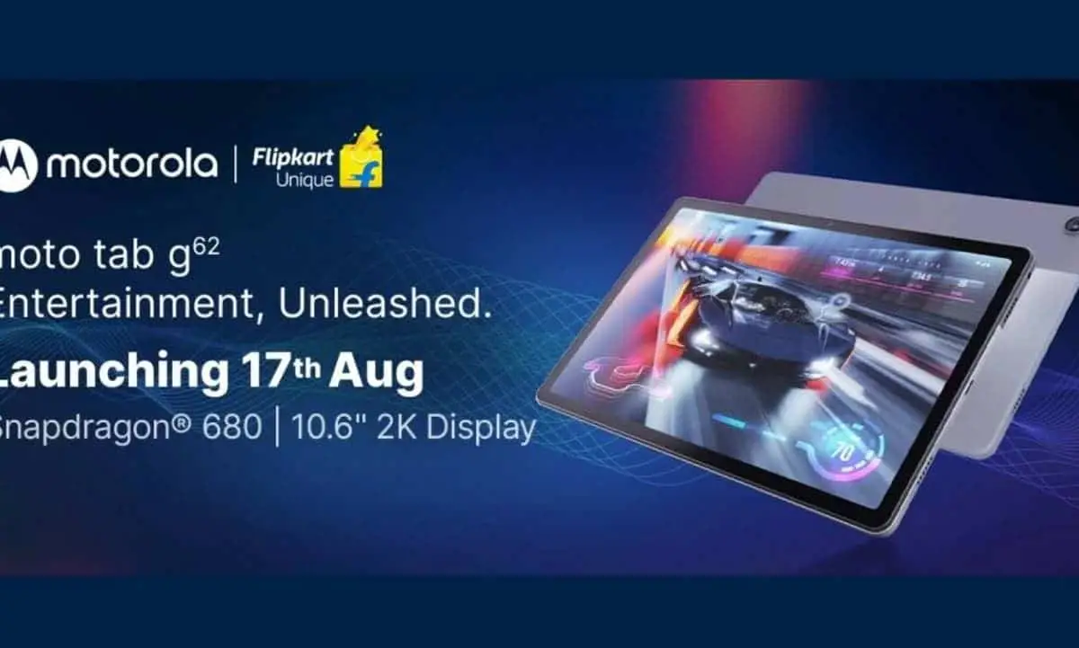 Moto Tab G62 India Launch Date Officially Confirmed, See Specs