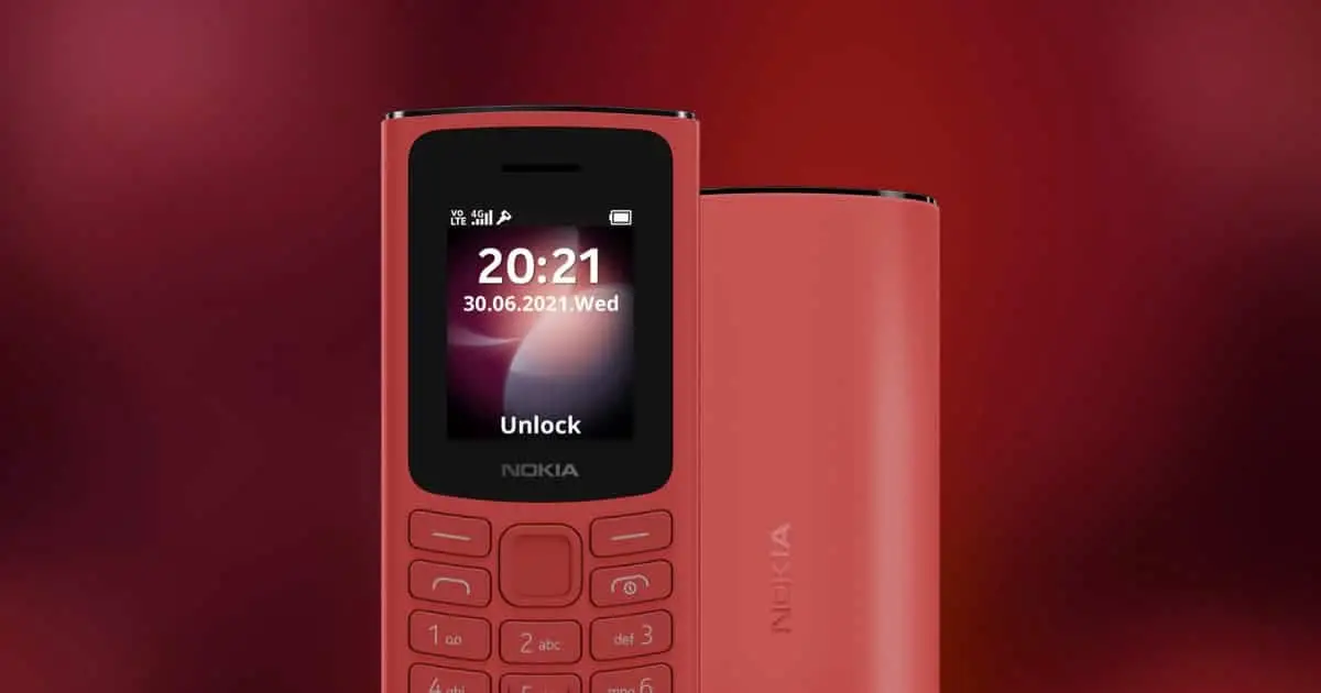 Nokia 105 4G with a classic design goes on sale today for 199 yuan ($31)