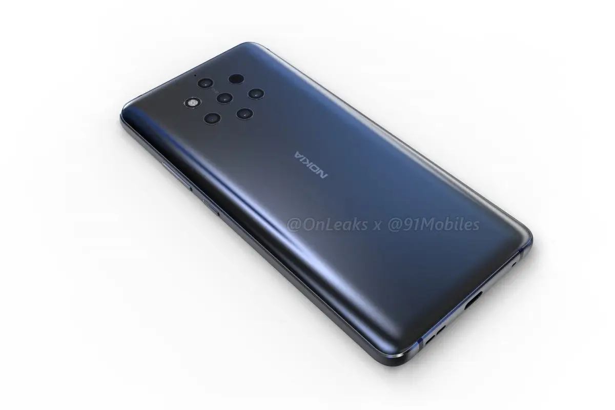 Nokia 9 top front shown in first live pictures of the penta lens camera phone