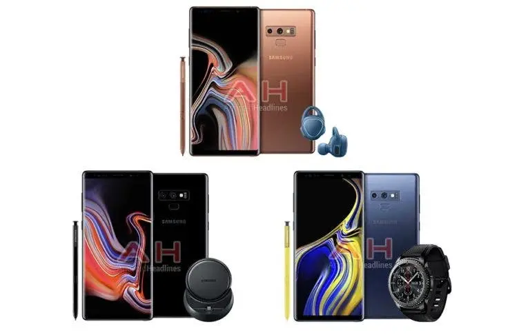 Samsung Galaxy Note 9 Leaked in Three Colours