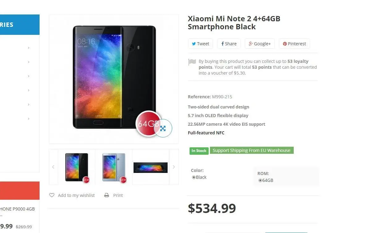 Buy the Xiaomi Mi Note 2 Direct From The EU!