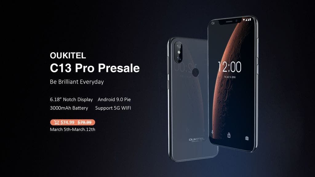 OUKITEL C13 Pro presales starting tomorrow for $74.99