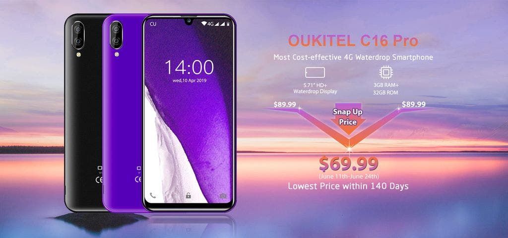 Presales for OUKITEL C16 Pro starts at only $69.99 !