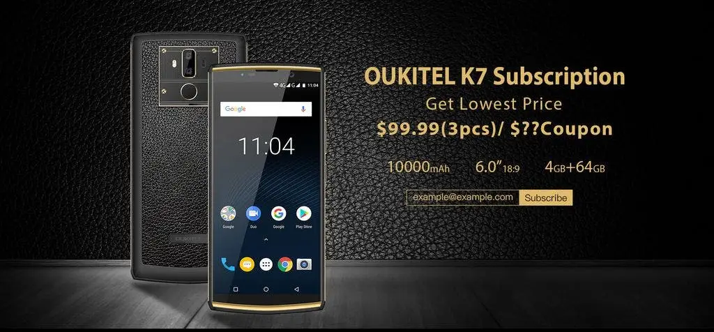 OUKITEL K7 subscription activity promises prices as low as $99.99