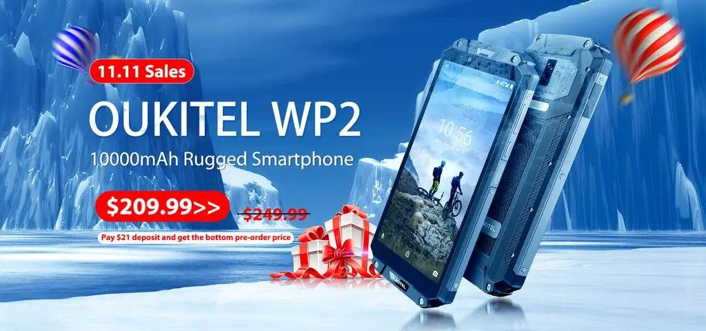 Rugged 10.000 mAh OUKITEL WP2 discounted for the 11.11 festival