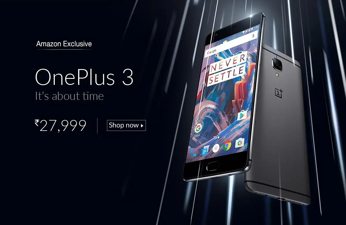 OnePlus 3 will be an Amazon exclusive in India