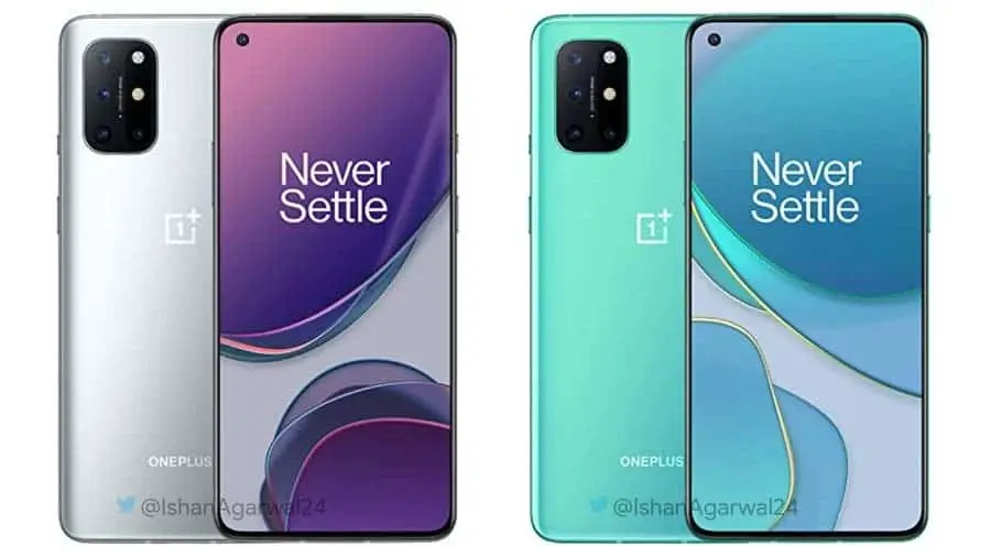 OnePlus 8T Lunar Silver & Aquamarine colour options appear online