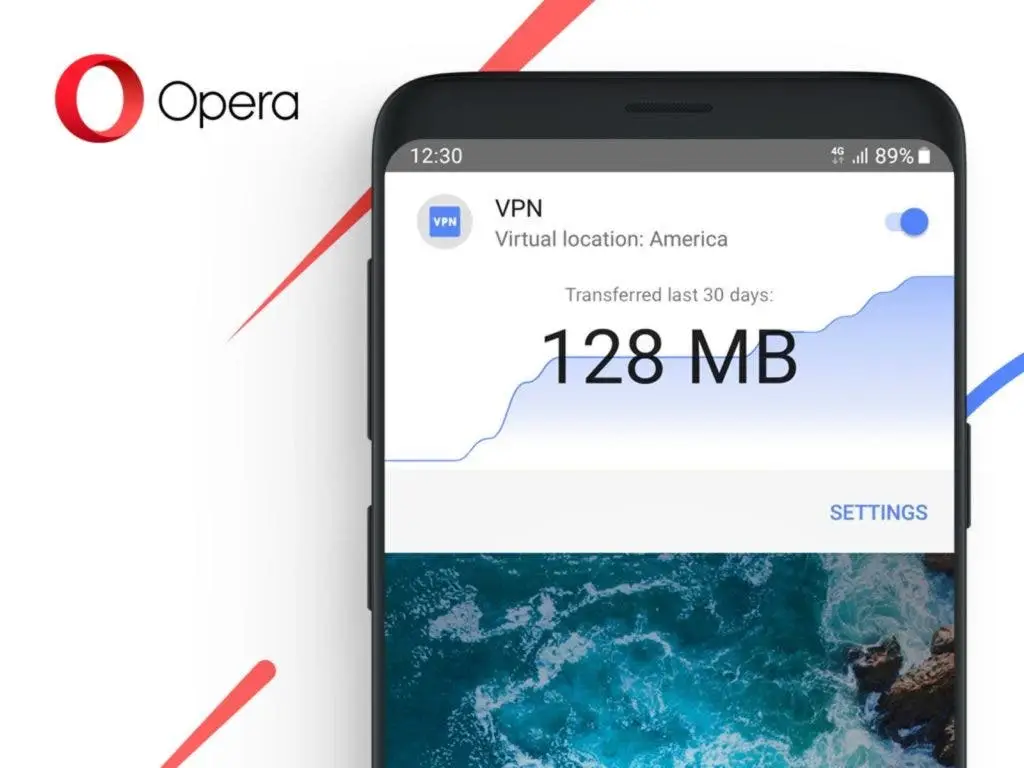 The new version of Opera for Android integrates a free unlimited VPN