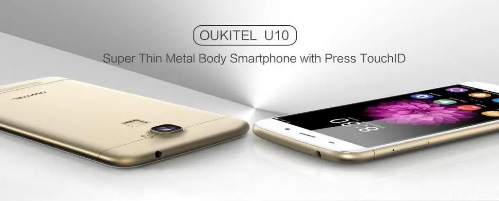 The newly announced Oukitel U10 features a metal body and fingerprint sensor