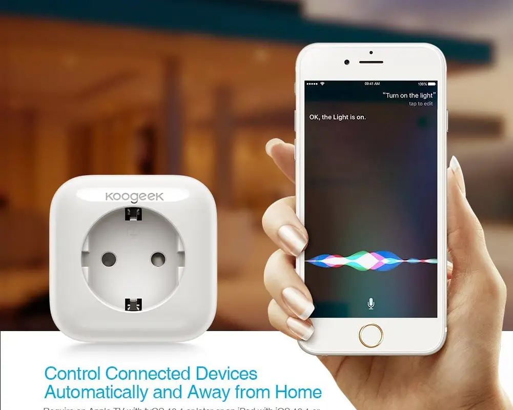 Koogeek P1EU Smart Plug with WiFi and Apple HomeKit Support on sale