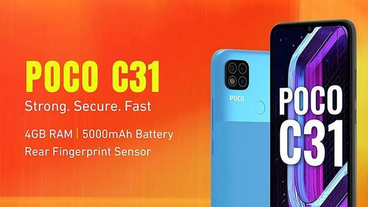 POCO C31 with MediaTek Helio G35 and 5000mAh battery launched in India