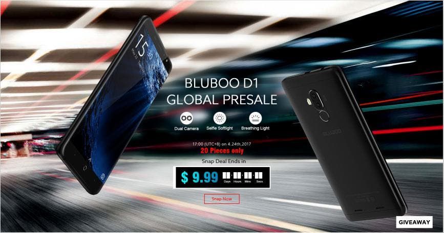 Budget Bluboo D1 with dual cameras goes into presales on April 24th